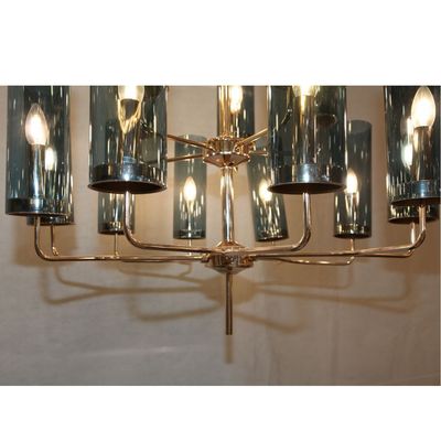 Modern Clear Cylinde Glass Shades 15-light hanging Chandelier 
