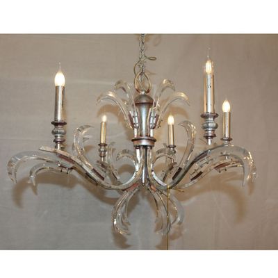  Candle Light Teardrop Crystal 4-Light Hanging Chandelier