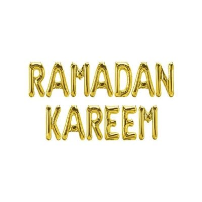 Ramadan Kareem Foil Balloons Gold, for Occassions like Ramadan