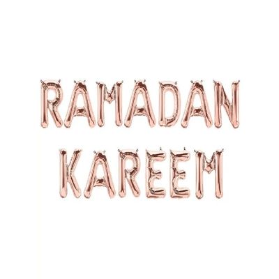 Ramadan Kareem Foil Balloons Rose Gold, for Occassions like Ramadan