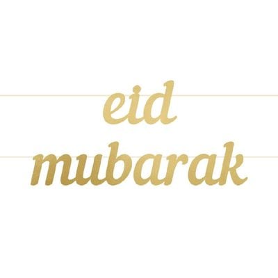 Eid Mubarak Letter Banner Silver, for Occassions like Ramadan