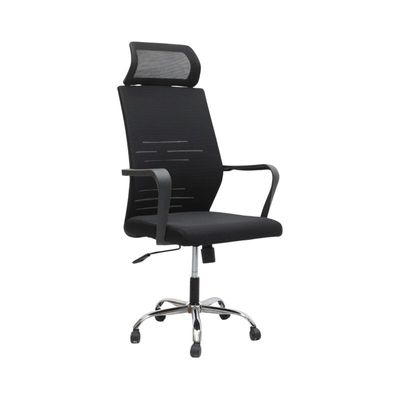 Office Chair, Desk Mesh Chair, Ergonomic Computer Chair, 360° Swivel Chair, Adjustable Lumbar Support, Headrest, and Armrests, Lockable Tilt , Black