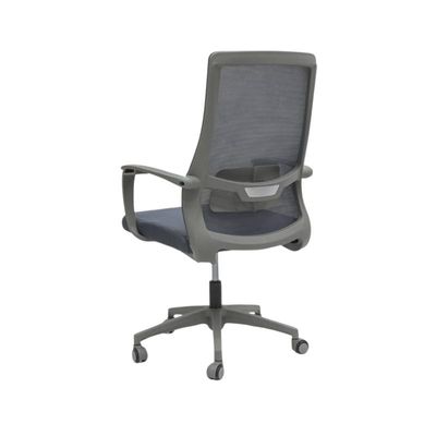 Office Chair, Desk Mesh Chair, Ergonomic Computer Chair, 360° Swivel Chair, Adjustable Lumbar Support, Headrest, and Armrests, Lockable Tilt , Grey