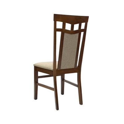 Wooden Fabric Upholstered Dining Chair Brown