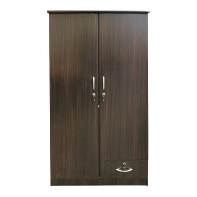 Modern design 2 Door Wooden Wardrobe Cabinet Cupboard Engineered Wood Perfect Modern Stylish Heavy Duty - Wenge