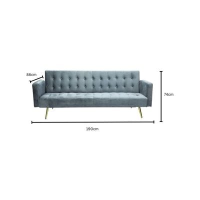 Adjustable Folding Accent 3 Seater Sofa Couch for Living Room,Futon Fold Sofa Bed,Convertible Sleeper Sofa, Convertible Modern Futon for Living Room Grey