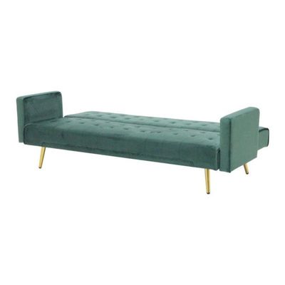 Adjustable Folding Accent 3 Seater Sofa Couch for Living Room,Futon Fold Sofa Bed,Convertible Sleeper Sofa, Convertible Modern Futon for Living Room Green