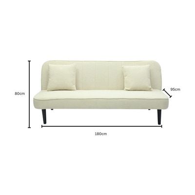 Adjustable Folding Accent 3 Seater Sofa Couch for Living Room,Futon Fold Sofa Bed,Convertible Sleeper Sofa, Convertible Modern Futon for Living Room White