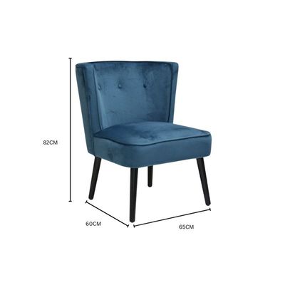 Velvet Dining Chairs,Classic Accent Upholstered Parsons Chair Single Chair Beautiful Design for your dining room Blue Color