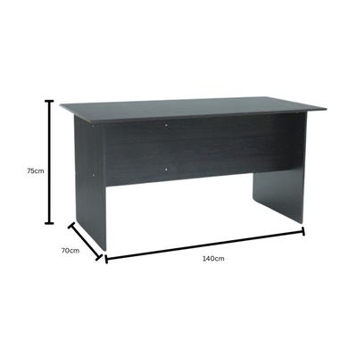 Wooden Office Desk 140cm with 3 Drawer with 1 Drawer with Key lock simple desk easy to Install and easy to move anywhere good for home use office use etc. (Wenge)