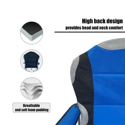 Foldable Camping Chair with Cup Holder Heavy Quality (Blue) | Sadu Chair | Foldable Chair | Garden Chair | Fishing Chair | Travel Chair | Picnic Chair and Festival chair BLUE