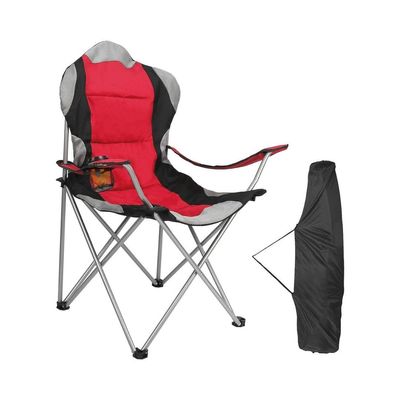 Foldable Camping Chair with Cup Holder Heavy Quality (Blue) | Sadu Chair | Foldable Chair | Garden Chair | Fishing Chair | Travel Chair | Picnic Chair and Festival chair RED