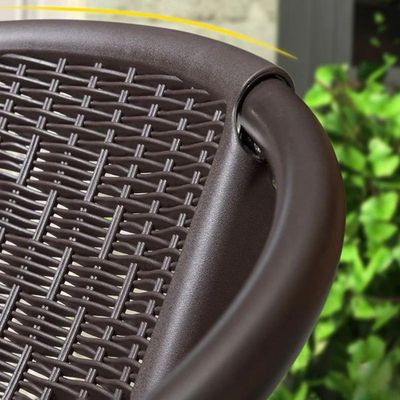 2-piece Rattan Garden Furniture Set Patio Indoor Outdoor set table chair Conversation set Brown