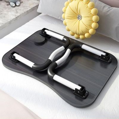 Laptop Bed Tray Table, Portable Standing Table with Foldable Legs for Reading Working Writing On Floor(Color:BROWN)