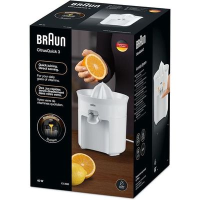 Braun CJ3050 Tribute Collection Juice Extractor - White,CJ3050