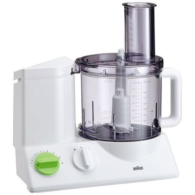 Braun Tribute Collection FP3010 600-Watt Food Processor (White/Green)