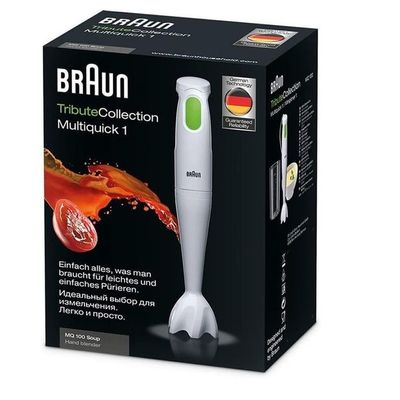 
Braun Hand Blender Multiquick 1 450W With 600Ml Bpa-Free Beaker, Splashcontrol & Powerbell Technology MQ 100 Soup White