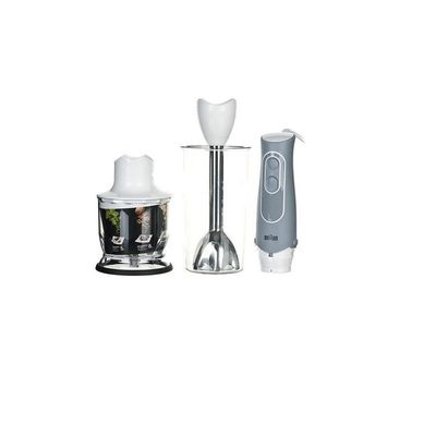 Braun Electric Hand Blender, 550 W, MQ320 PASTA- White/Silver/Clear