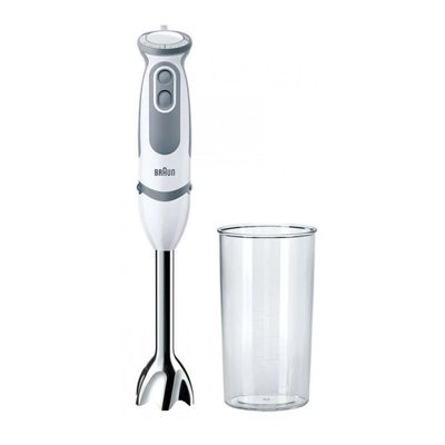 Braun Household MultiQuick 5 Hand Blender, 1000W, 21 speeds, PowerBell Technology, Splash Control, One Hand Speed Wheel, Ergonomic Shape, Comfortable Soft Grip, BPA-Free Beaker -MQ5200WH 