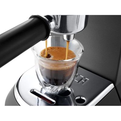 De'Longhi Dedica Pump Espresso Manual Coffee Machine , Cappuccino, Latte Macchiato With Milk Frother , Thermo Block Heating System For Accurate Temperature , Easy To Clean , EC685.BK (Black)