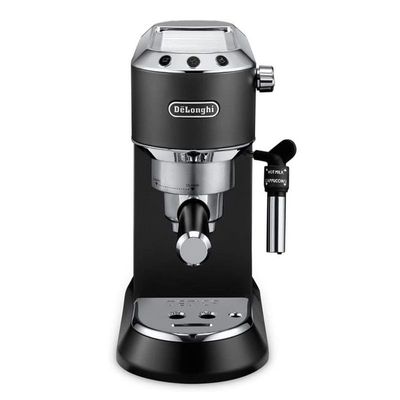 De'Longhi Dedica Pump Espresso Manual Coffee Machine , Cappuccino, Latte Macchiato With Milk Frother , Thermo Block Heating System For Accurate Temperature , Easy To Clean , EC685.BK (Black)