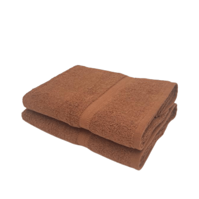 Camellia Hand Towel 50X100 Cm 550 Gsm Dark Brown Diagonal Dobby 100% Cotton Set Of 2