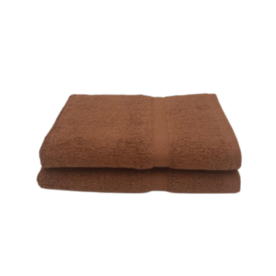 Camellia Hand Towel 50X100 Cm 550 Gsm Dark Brown Diagonal Dobby 100% Cotton Set Of 2