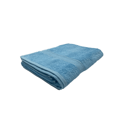 منشفة حمام    دافوديل دوبي مخططة باللون الأزرق الفاتح (70 × 140 سم) قطن 100% - (مجموعة من قطعة واحدة) 500 جرام لكل متر مربع