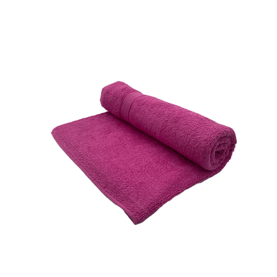 Daffodil Bath Towel Fuchsia Pink Stripe Diamond Dobby (70 x 140 Cm)  100% Cotton - (Set of 1) 500 Gsm