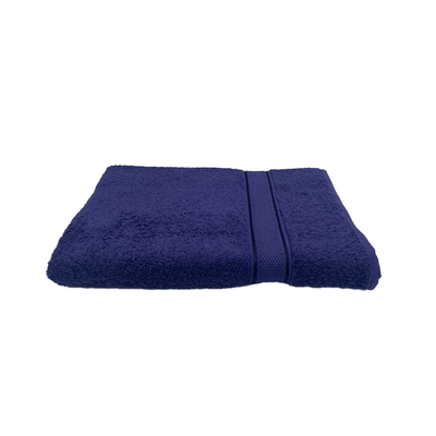 Daffodil Bath Towel Navy Blue Stripe Diamond Dobby (70 x 140 Cm)  100% Cotton - (Set of 1) 500 Gsm