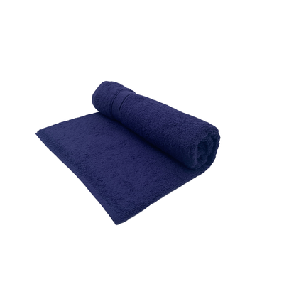 منشفة حمام    دافوديل دوبي مخططة باللون الأزرق الداكن (70 × 140 سم) قطن 100% - (مجموعة من قطعة واحدة) 500 جرام لكل متر مربع