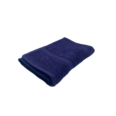 منشفة حمام    دافوديل دوبي مخططة باللون الأزرق الداكن (70 × 140 سم) قطن 100% - (مجموعة من قطعة واحدة) 500 جرام لكل متر مربع