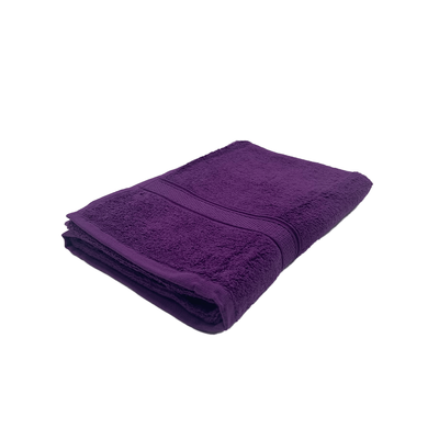 Daffodil Bath Towel Purple Stripe Diamond Dobby (70 x 140 Cm)  100% Cotton - (Set of 1) 500 Gsm
