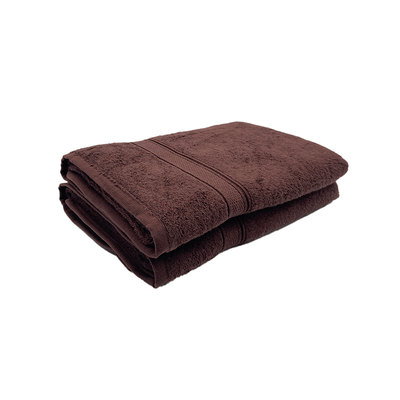 Daffodil Bath Towel Brown Stripe Diamond Dobby (70 x 140 Cm)  100% Cotton - (Set of 2) 500 Gsm