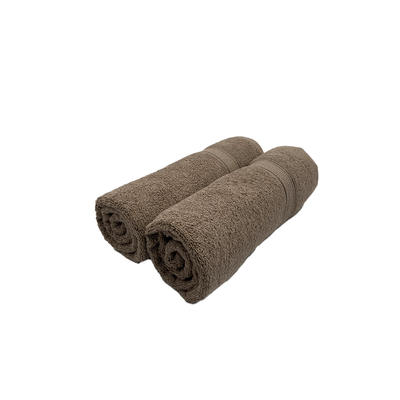 Daffodil Bath Towel Dark Beige Stripe Diamond Dobby (70 x 140 Cm)  100% Cotton - (Set of 2) 500 Gsm