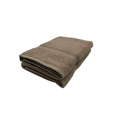 Daffodil Bath Towel Dark Beige Stripe Diamond Dobby (70 x 140 Cm)  100% Cotton - (Set of 2) 500 Gsm