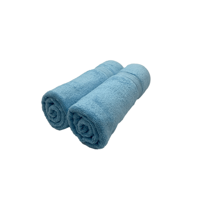 Daffodil Bath Towel Light Blue Stripe Diamond Dobby (70 x 140 Cm)  100% Cotton - (Set of 2) 500 Gsm