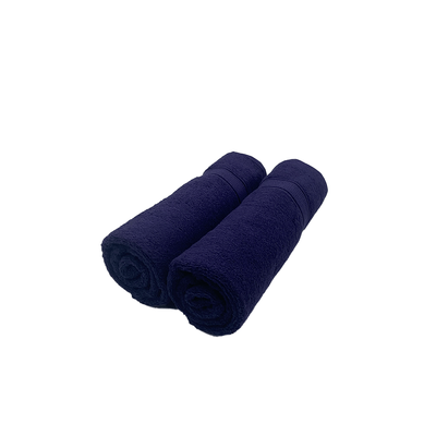 Daffodil Bath Towel Navy Blue Stripe Diamond Dobby (70 x 140 Cm)  100% Cotton - (Set of 2) 500 Gsm