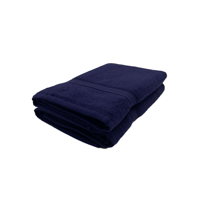 Daffodil Bath Towel Navy Blue Stripe Diamond Dobby (70 x 140 Cm)  100% Cotton - (Set of 2) 500 Gsm