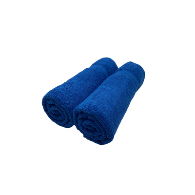 منشفة حمام    دافوديل دوبي مخططة باللون الأزرق الملكي (70 × 140 سم) قطن 100% - (مجموعة من قطعتين) 500 جرام لكل متر مربع
