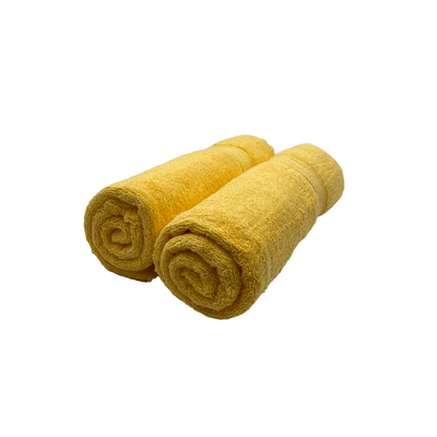 Daffodil Bath Towel Yellow Stripe Diamond Dobby (70 x 140 Cm)  100% Cotton - (Set of 2) 500 Gsm