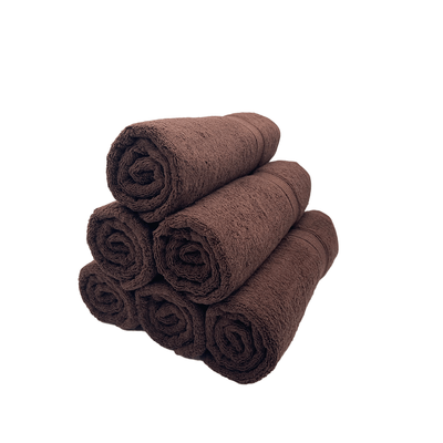 Daffodil Bath Towel Brown Stripe Diamond Dobby (70 x 140 Cm)  100% Cotton - (Set of 6) 500 Gsm