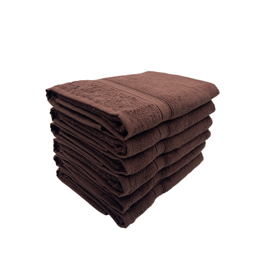 Daffodil Bath Towel Brown Stripe Diamond Dobby (70 x 140 Cm)  100% Cotton - (Set of 6) 500 Gsm