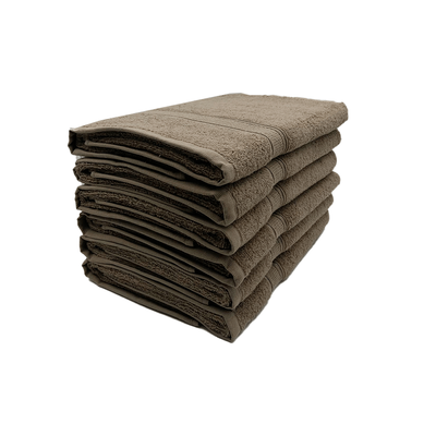 Daffodil Bath Towel Dark Beige Stripe Diamond Dobby (70 x 140 Cm)  100% Cotton - (Set of 6) 500 Gsm