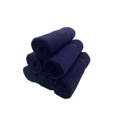 Daffodil Bath Towel Navy Blue Stripe Diamond Dobby (70 x 140 Cm)  100% Cotton - (Set of 6) 500 Gsm