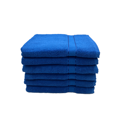 Daffodil Bath Towel Royal Blue Stripe Diamond Dobby (70 x 140 Cm)  100% Cotton - (Set of 6) 500 Gsm