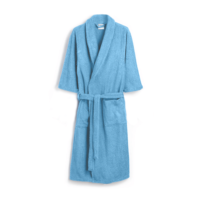 Daffodil Bathrobe (Light Blue) 100% TERRY Cotton - (Set of 1)  400 Gsm