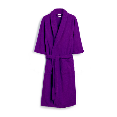 Daffodil Bathrobe (Purple) 100% TERRY Cotton - (Set of 1)  400 Gsm