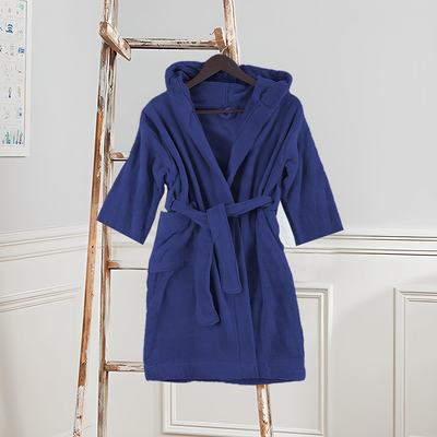 Daffodil Bathrobe 6 YEAR (Navy Blue) 100% TERRY Cotton - (Set of 1) 400 Gsm