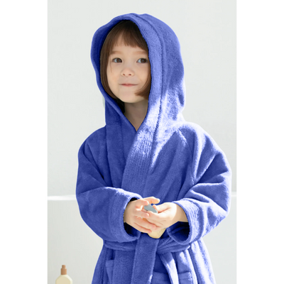 Daffodil Bathrobe 6 YEAR (Navy Blue) 100% TERRY Cotton - (Set of 1) 400 Gsm